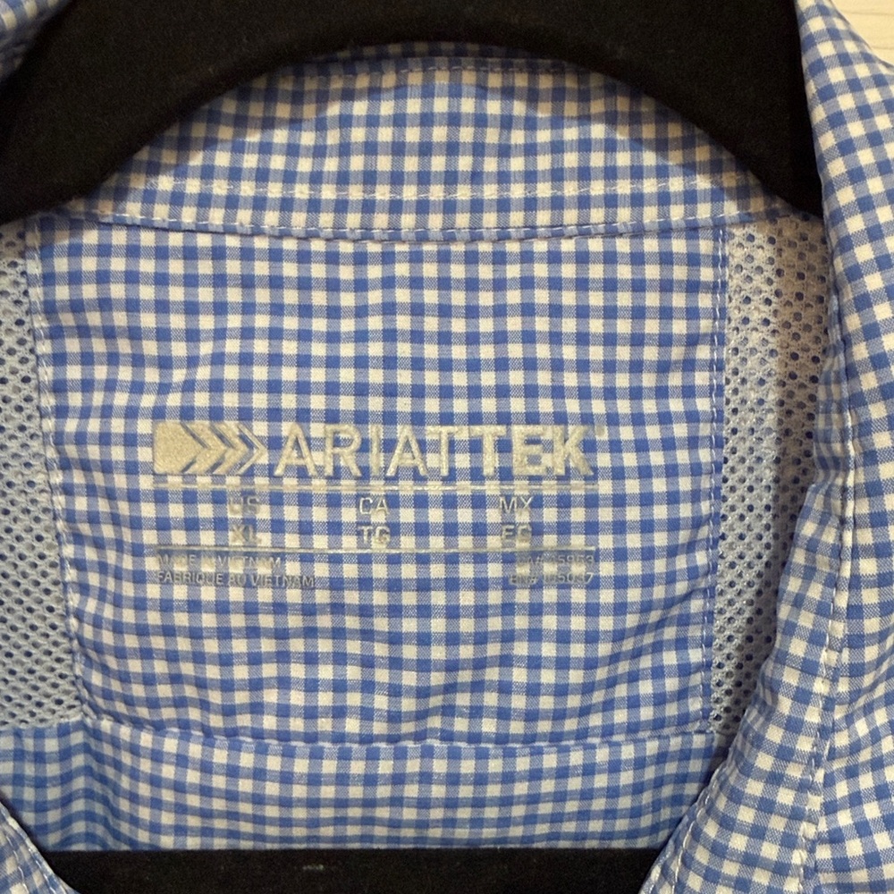 Pair of Women’s Ariat VentTek Blue & White Shirts XL - Picture 5 of 13